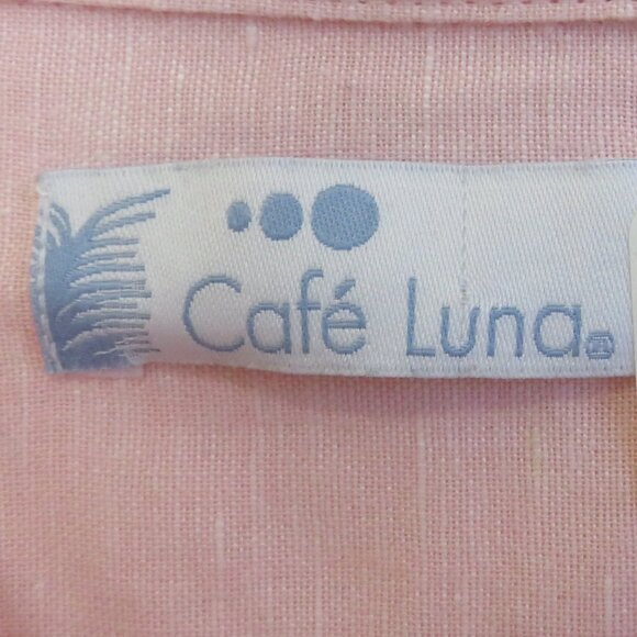 Cafe Luna* Men's Short Sleeve‎ Button Down Straight Hem Linen Shirt~ Size 2XL - Picture 3 of 11